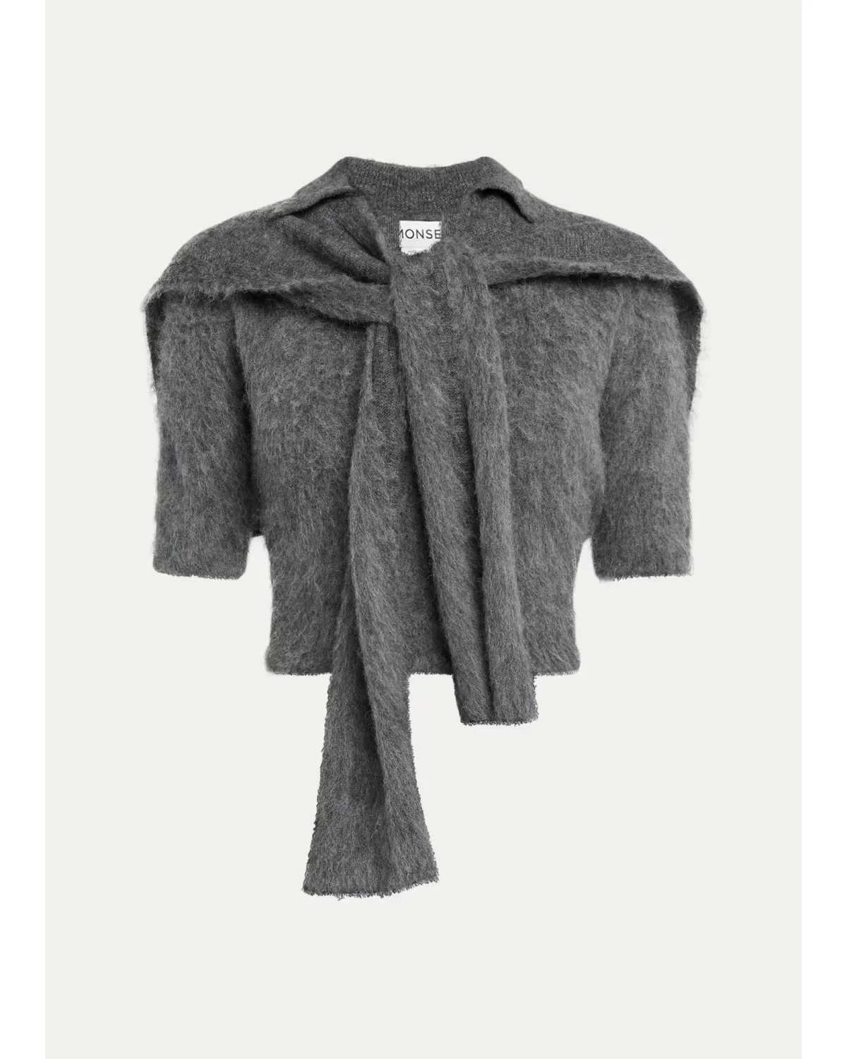 Cropped Polo Knit Sweater with Scarf by Monse