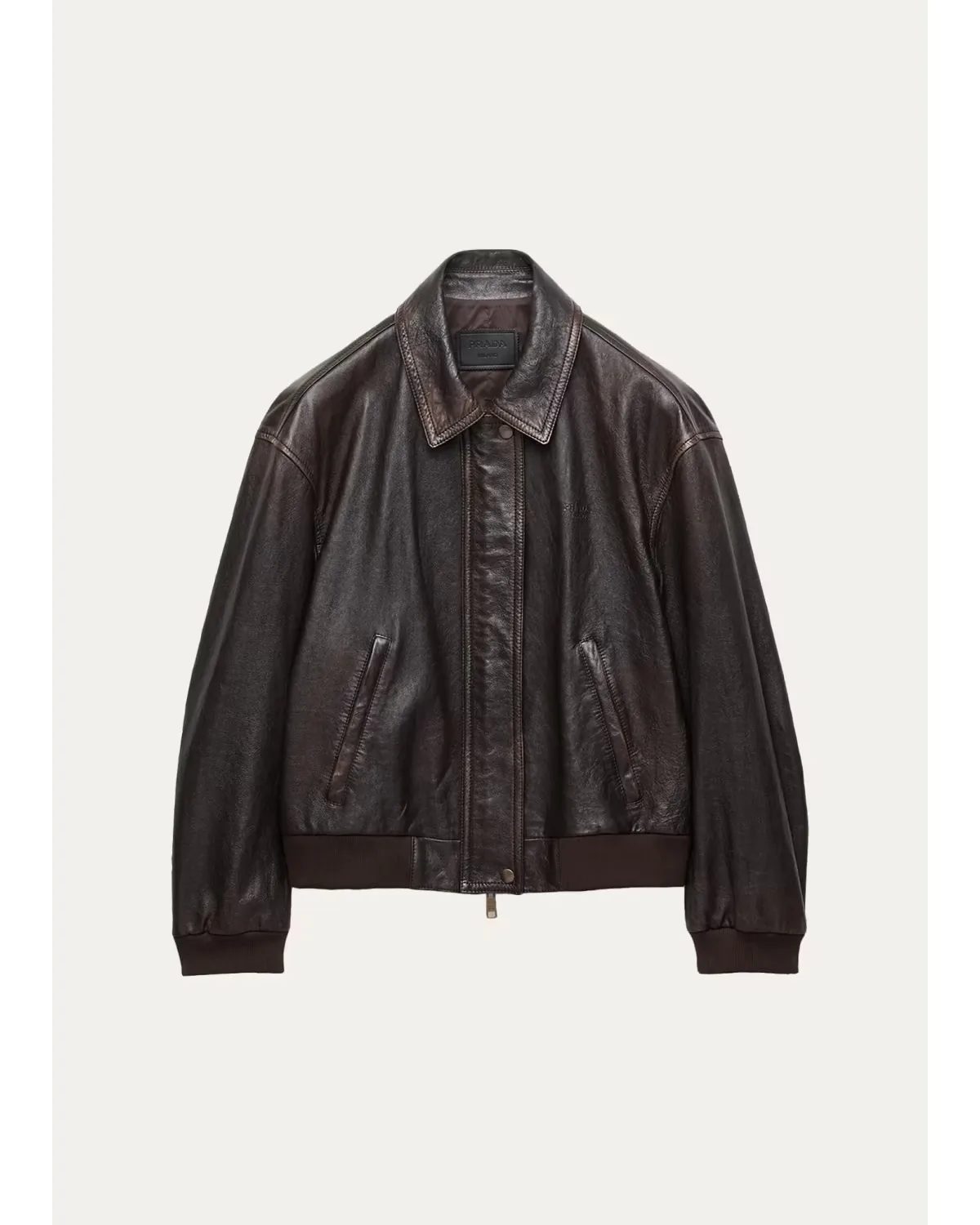 Leather Bomber Jacket by Prada