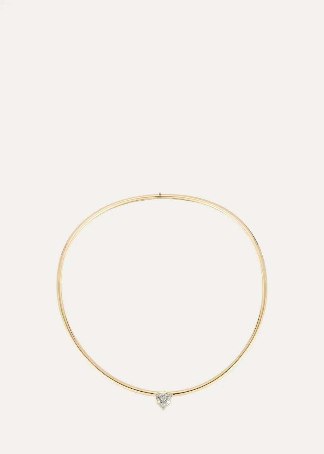 One-of-a-Kind Plie Collar with Trillion Solitaire Diamond by Jade Trau