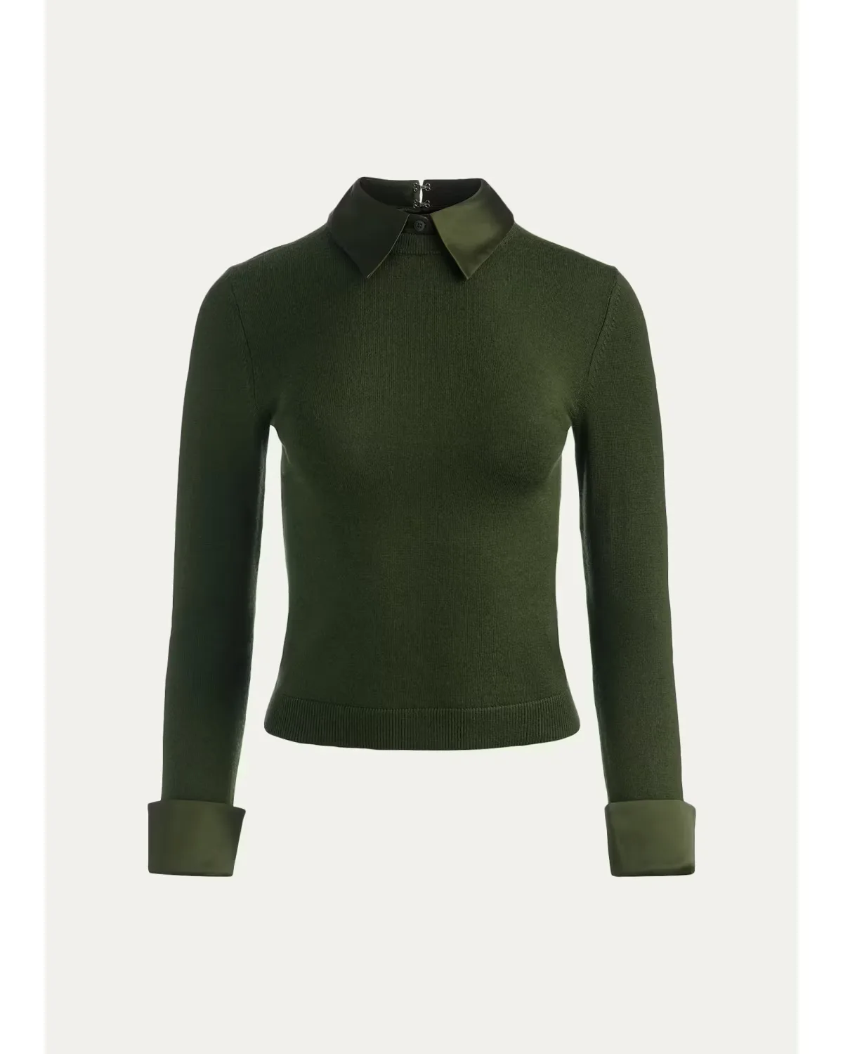 Porla Wool-Blend Spread-Collar Sweater by Alice + Olivia