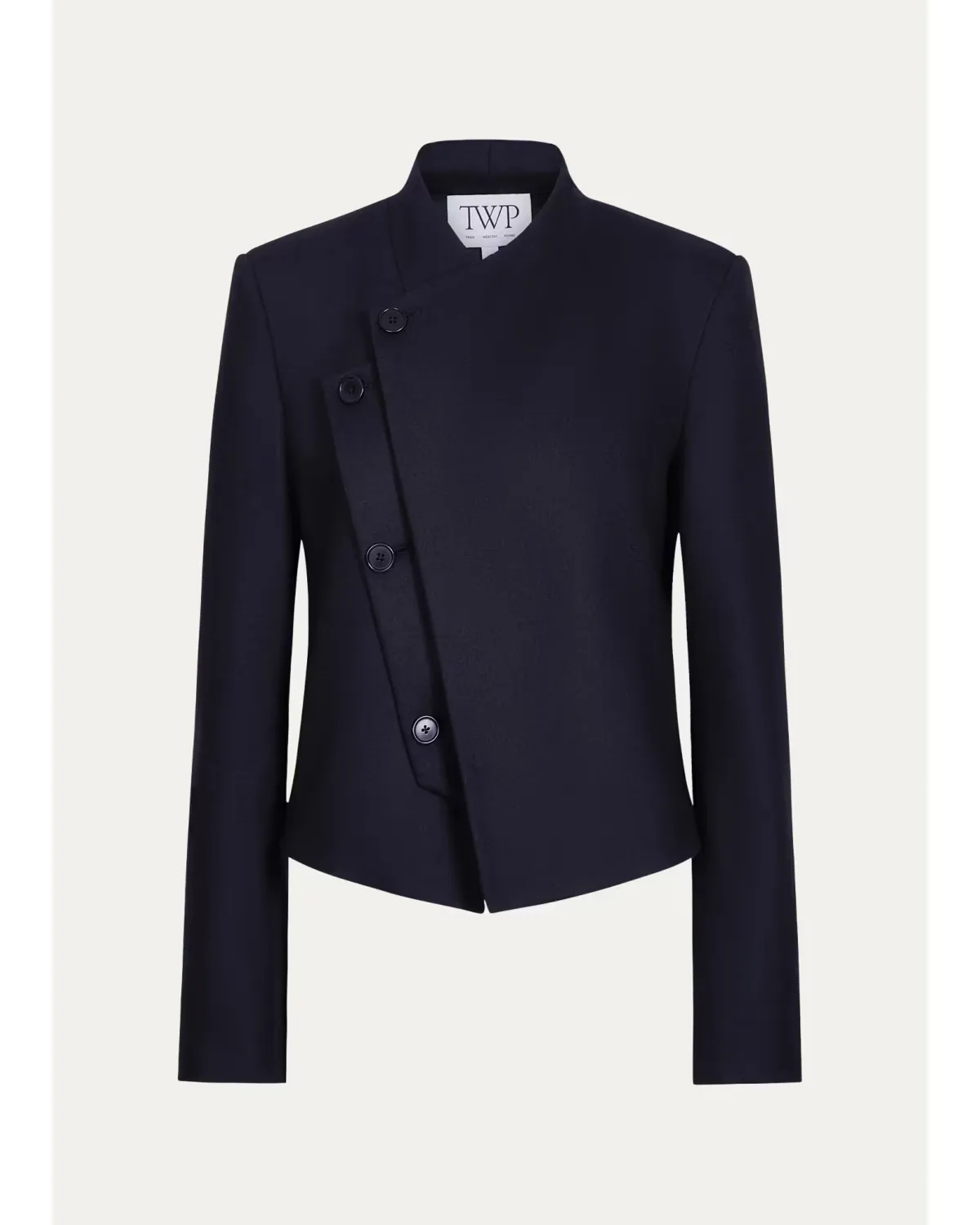 Oli Asymmetric Wool-Blend Blazer by TWP