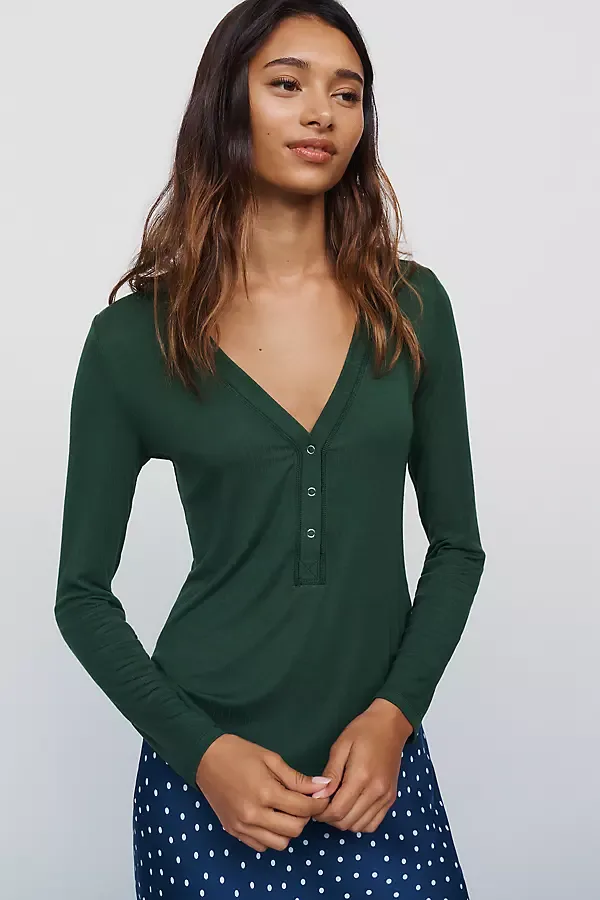 Henley Long Sleeve Top by LyreBird