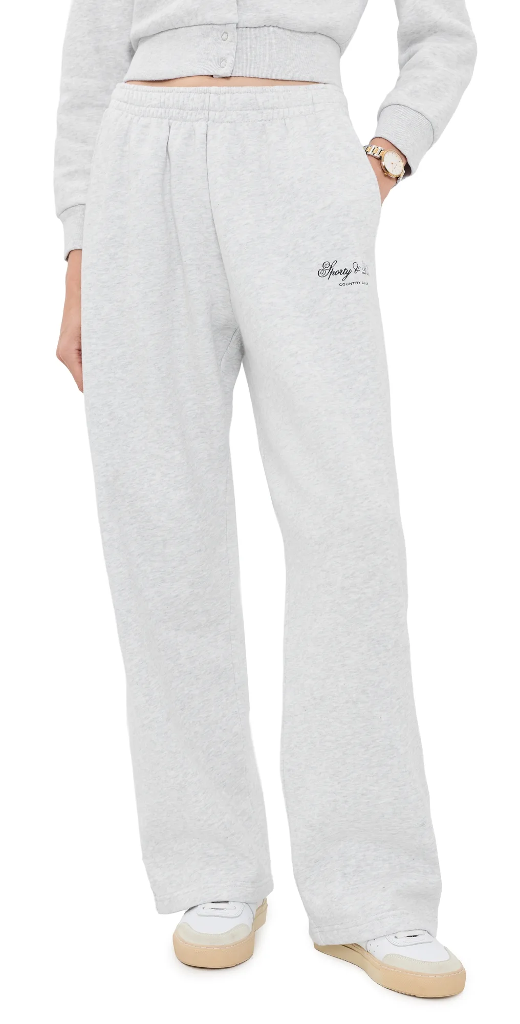 Basilo Club Script Wide Sweatpants by Sporty & Rich