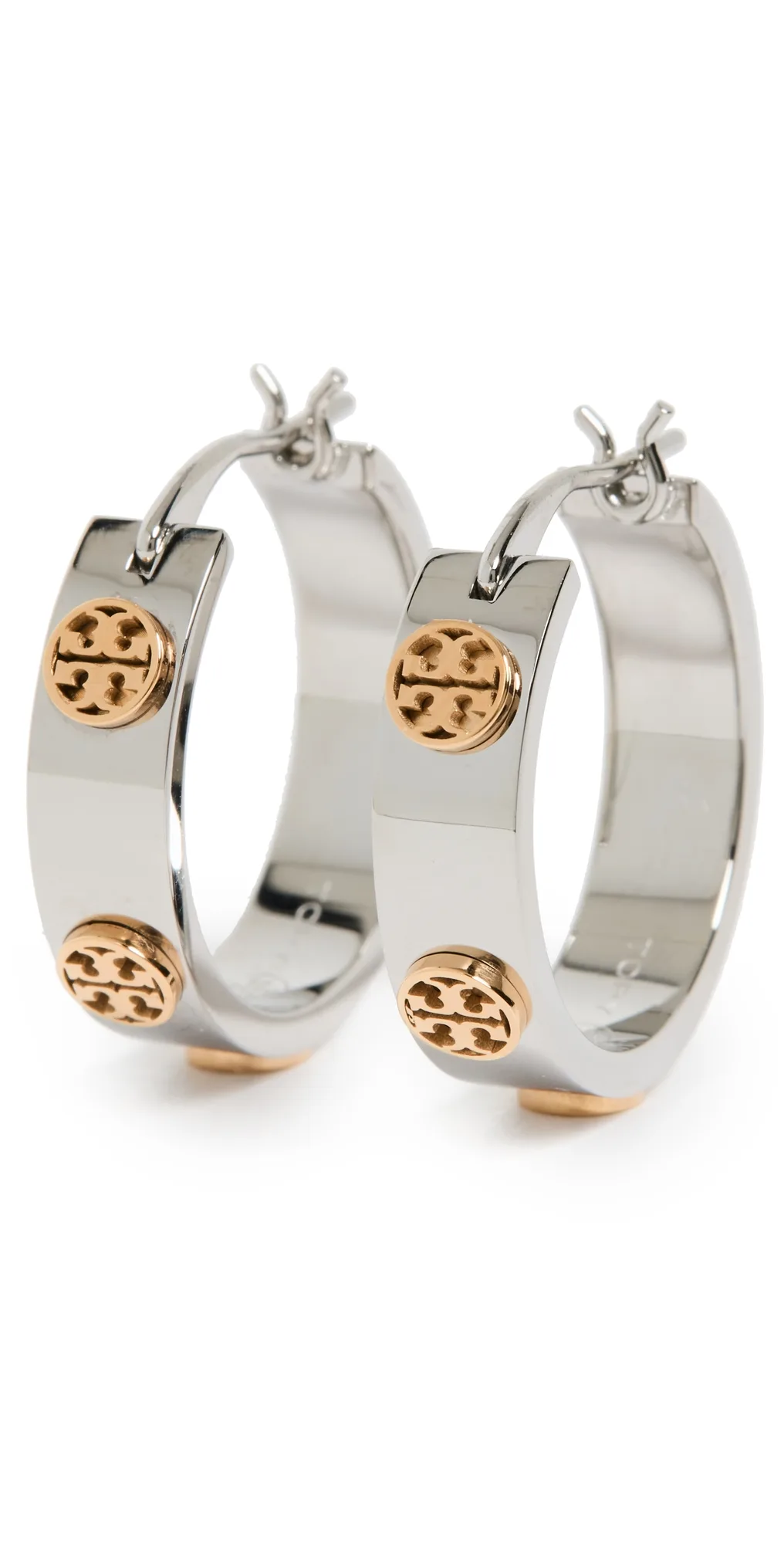 Thin Icon Hoop Earrings by Tory Burch
