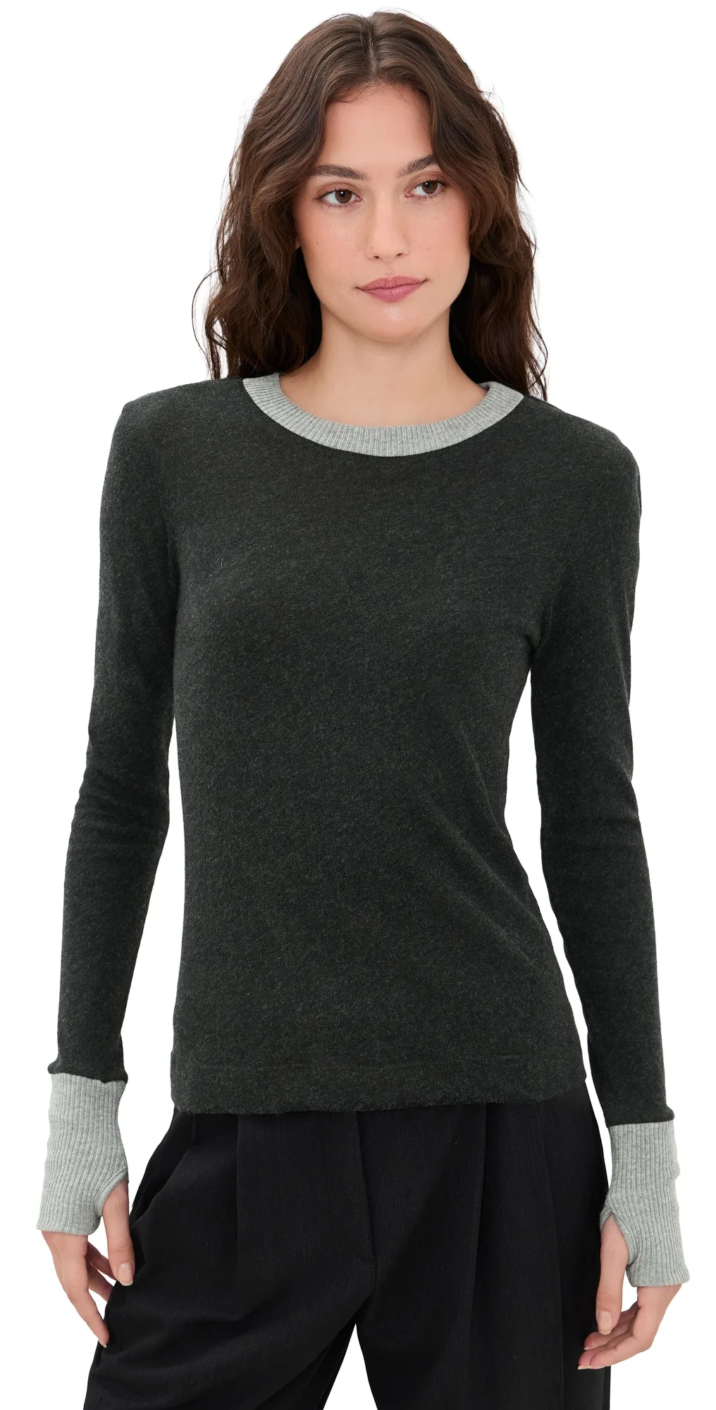 Cashmere Jersey Crew Top by Enza Costa
