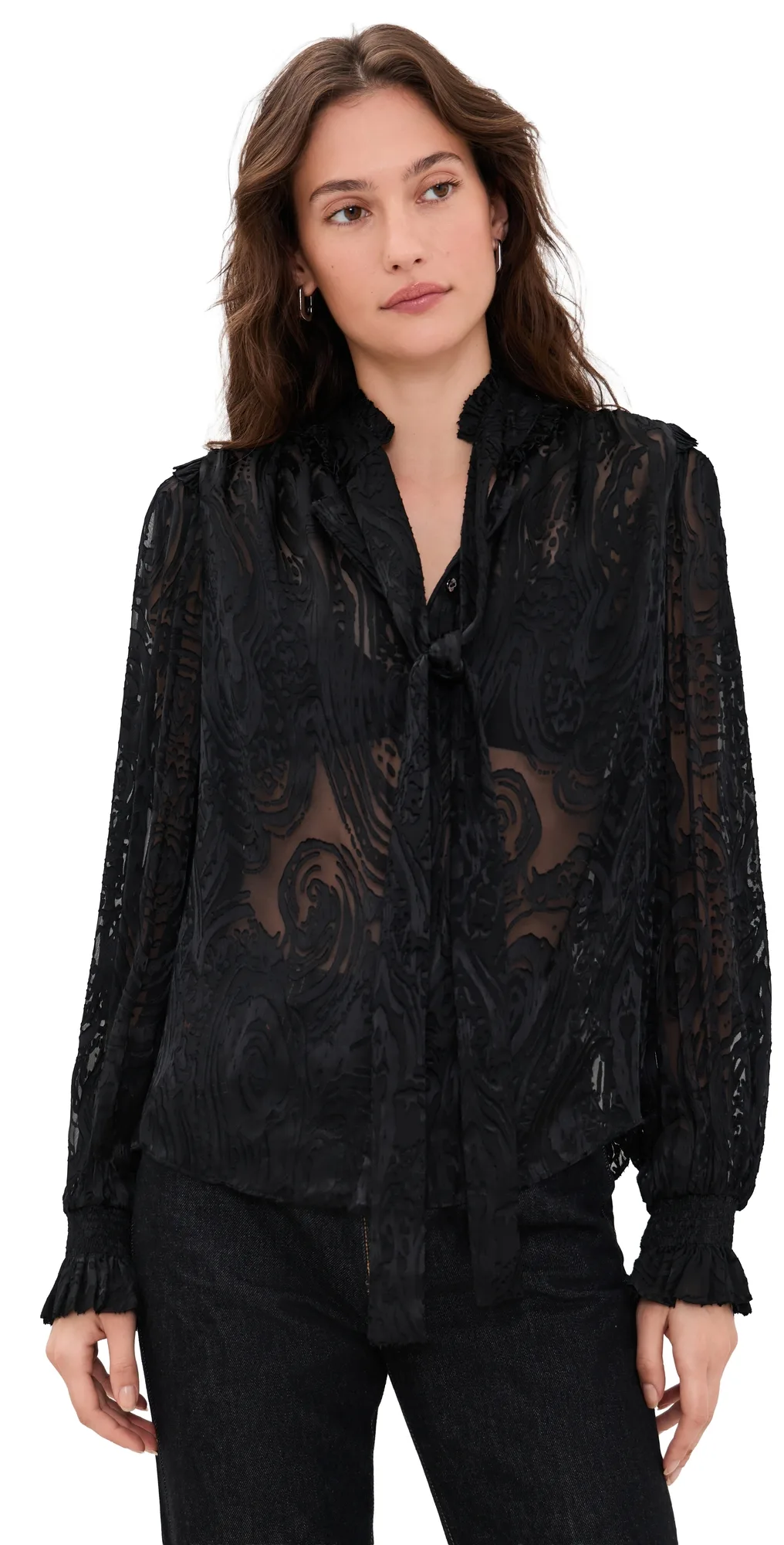 Mara Blouse Black Paisley by Ramy Brook