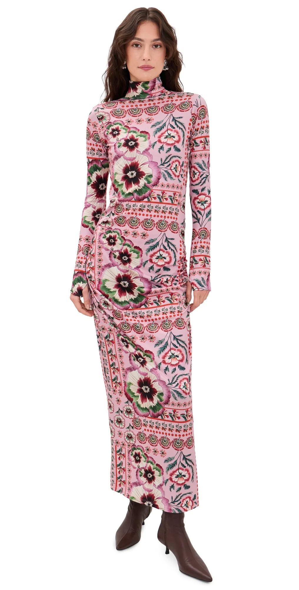 Sacha Dress Antique Floral Blush by Carolina K