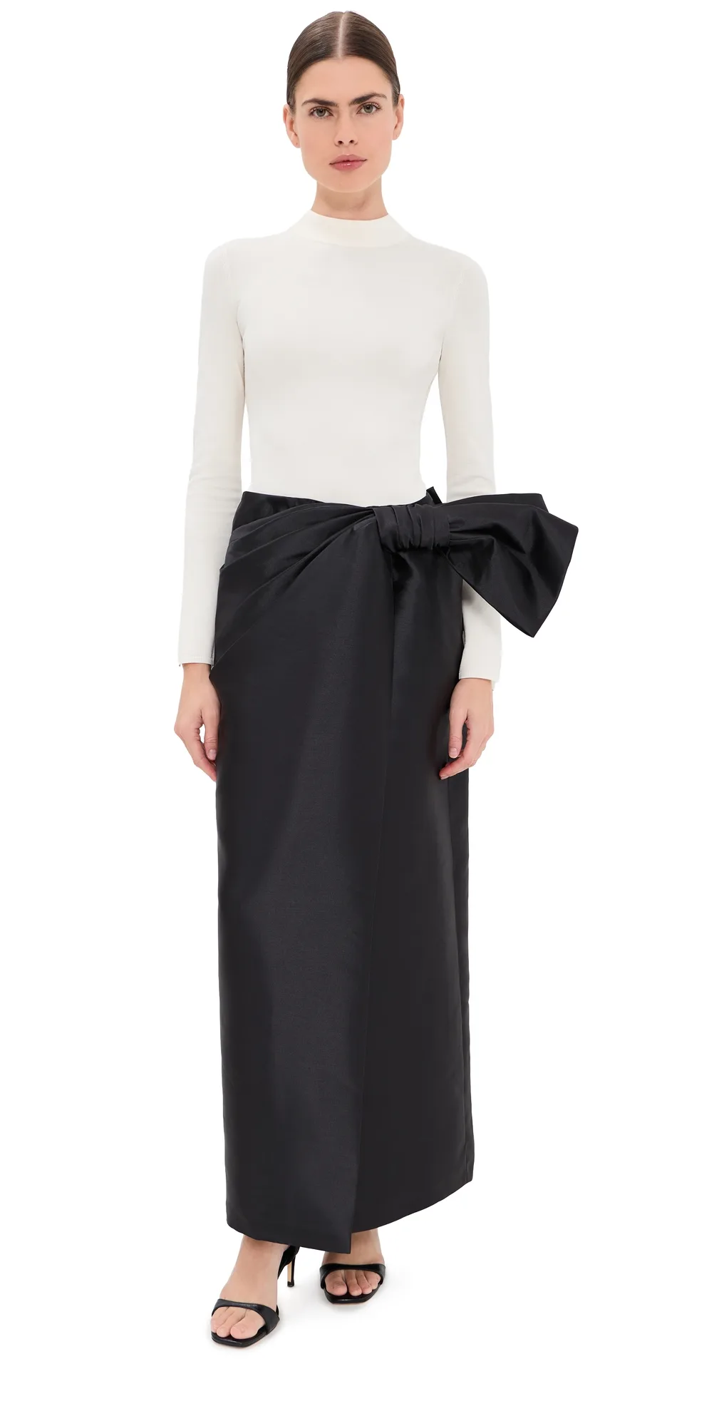 Coralyne Knit Combo Gown Black Frost Multi by SIMKHAI