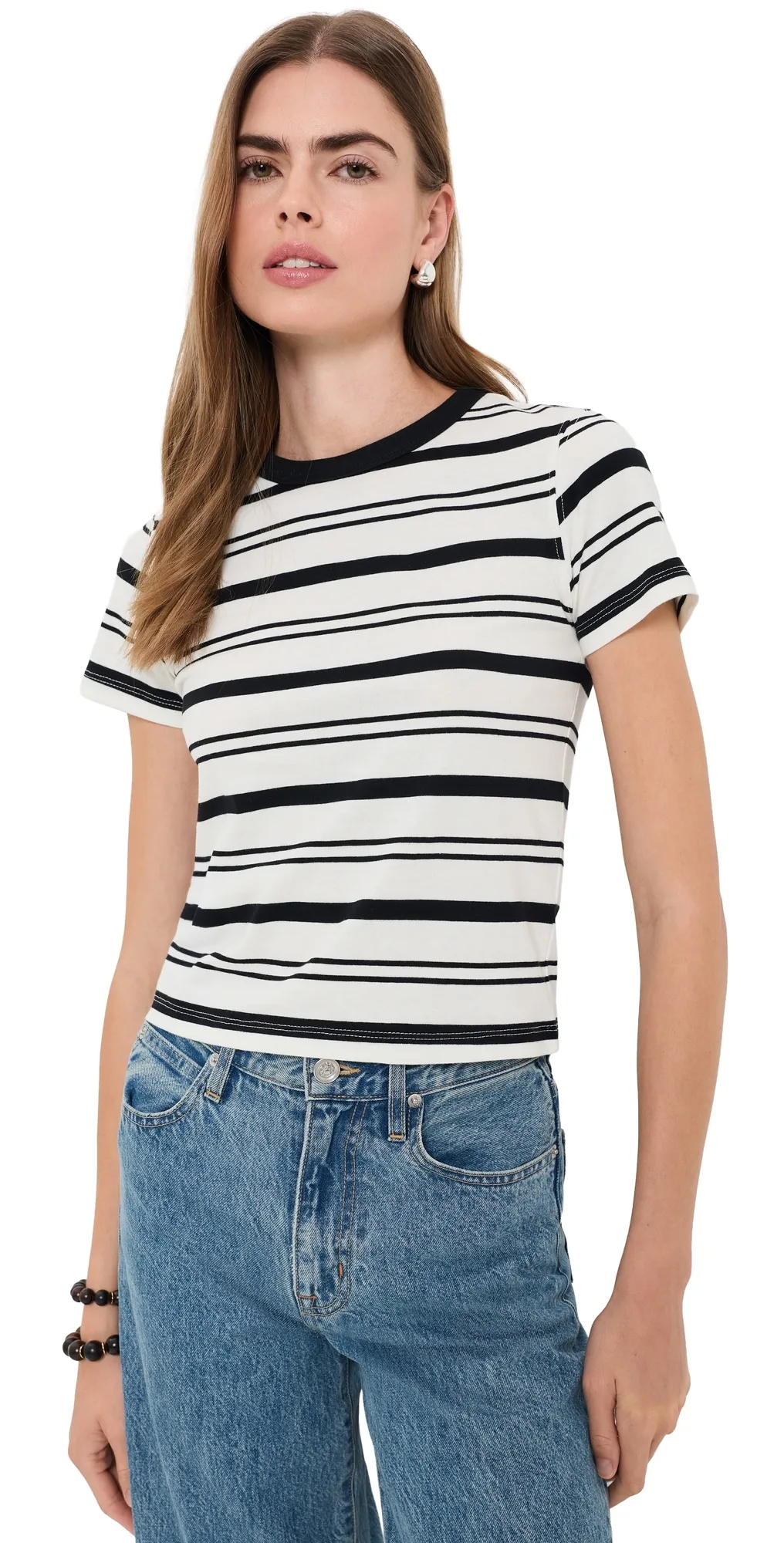 Zuma Crew Neck Tee Onyx Stripe by DAZE