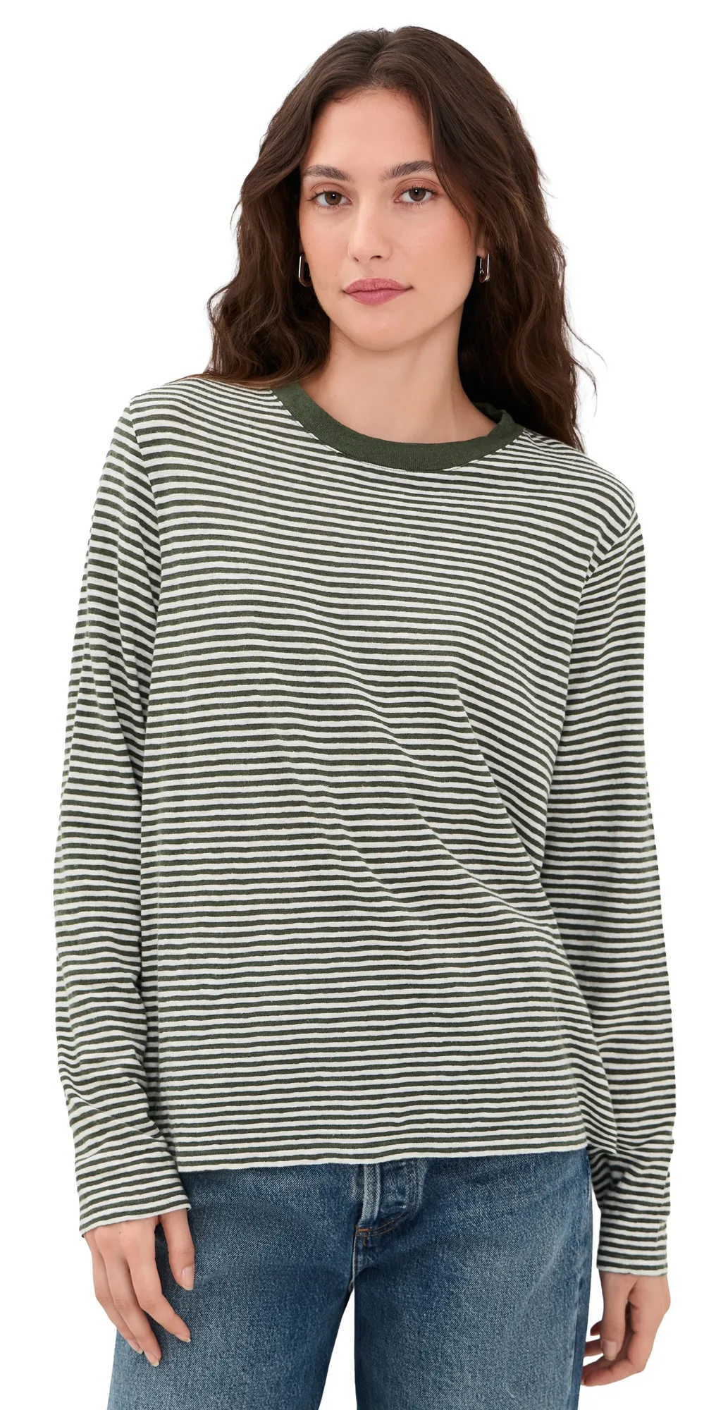 Mini Stripe Long Sleeve Tee by Clare V.