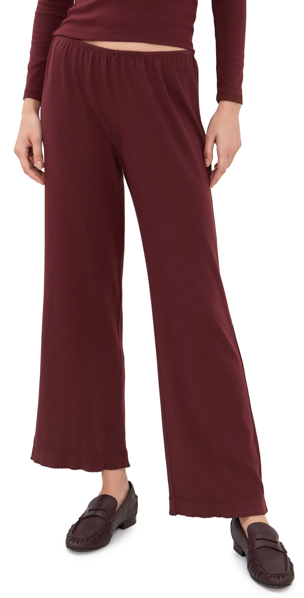 The Baby Rib Scallop Pants