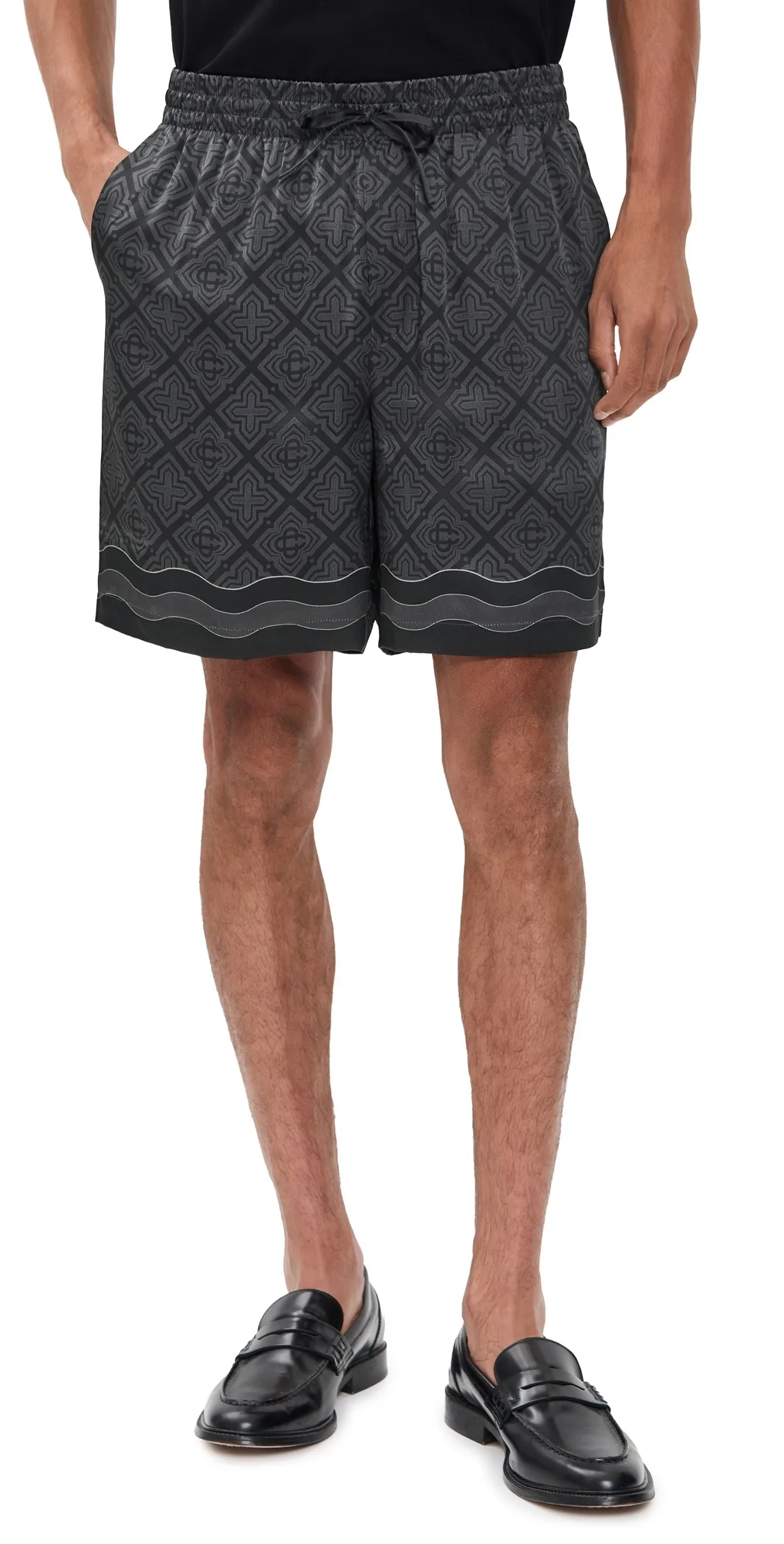 Monogram Silk Shorts - Silk Satin by Casablanca