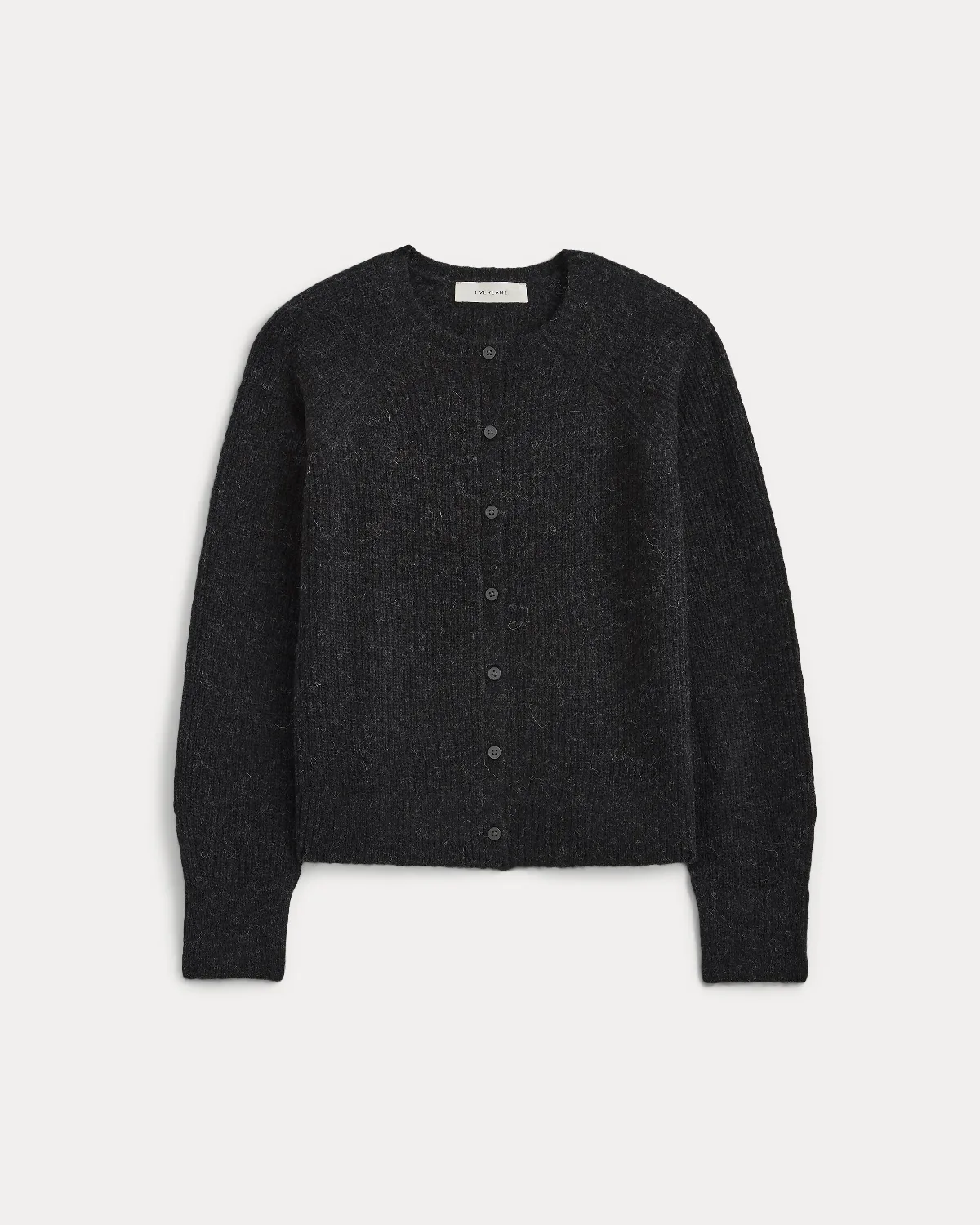 Ribbed Cropped Cardigan, Alpaca