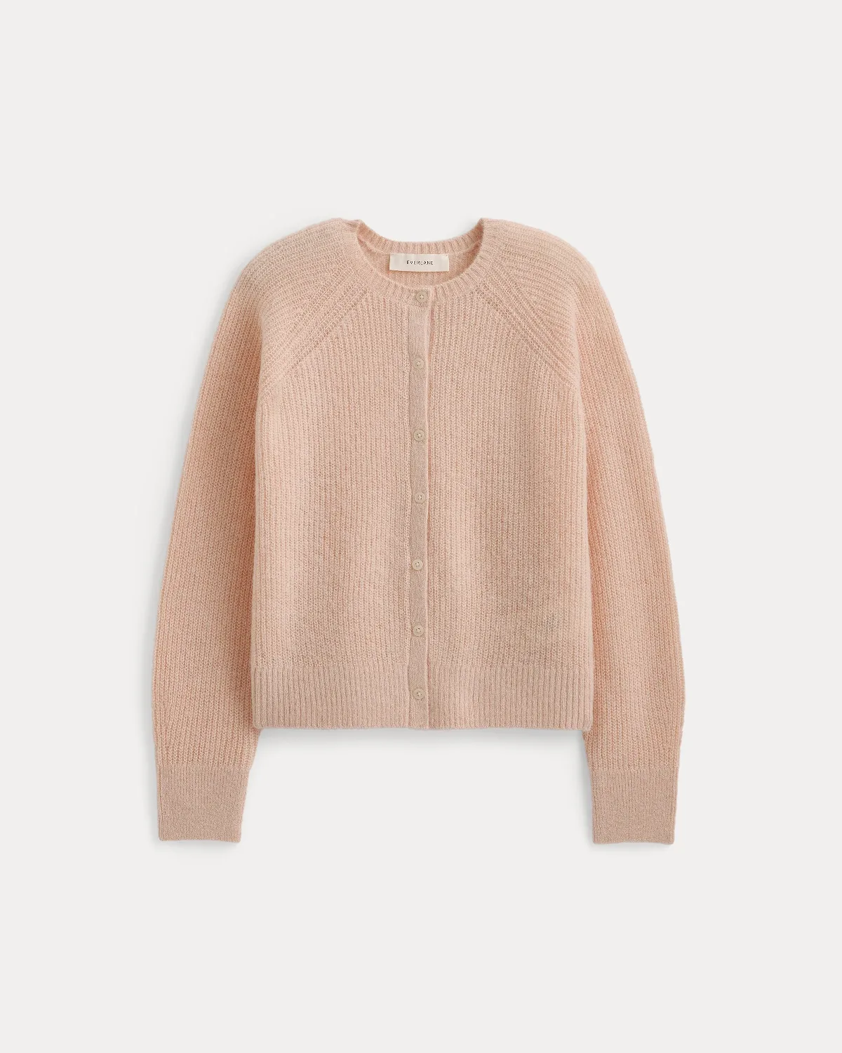 Ribbed Cropped Cardigan, Alpaca