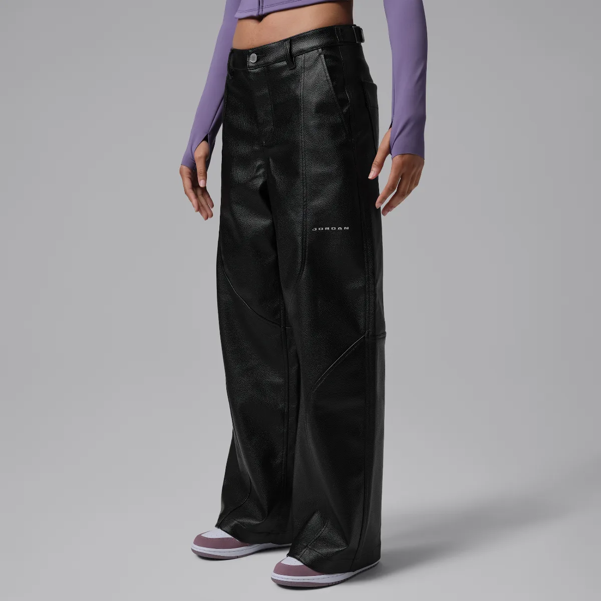 Jordan Flight Faux-Leather Baggy Pants by Jordan