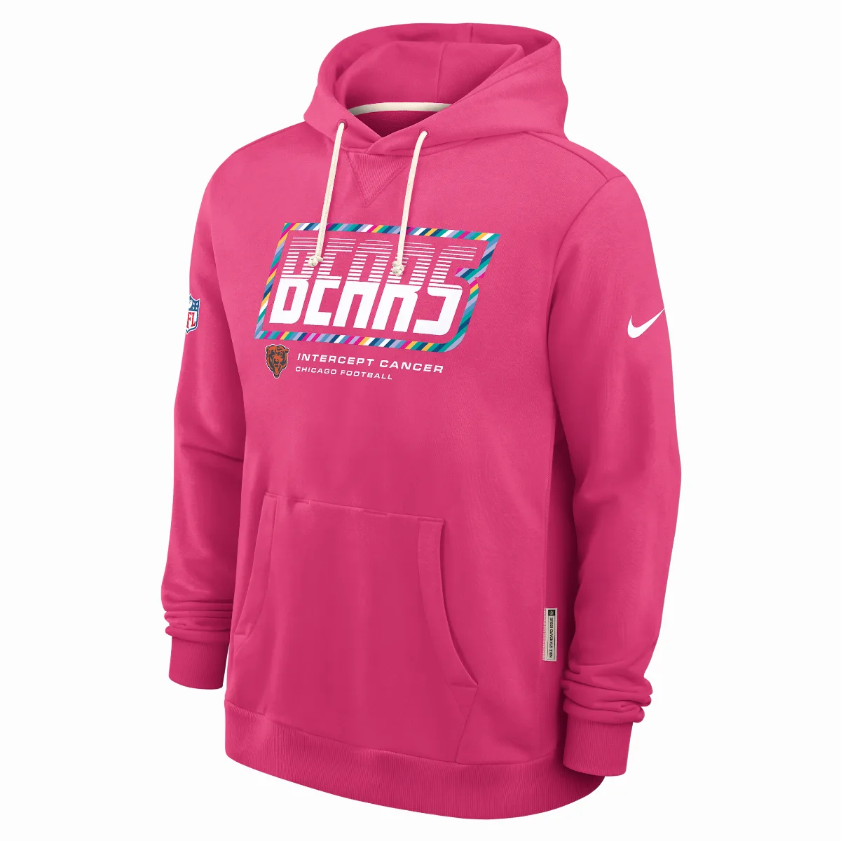 Chicago Bears Crucial Catch Sideline Standard Issue Dri-FIT NFL Pullover Hoodie by Nike