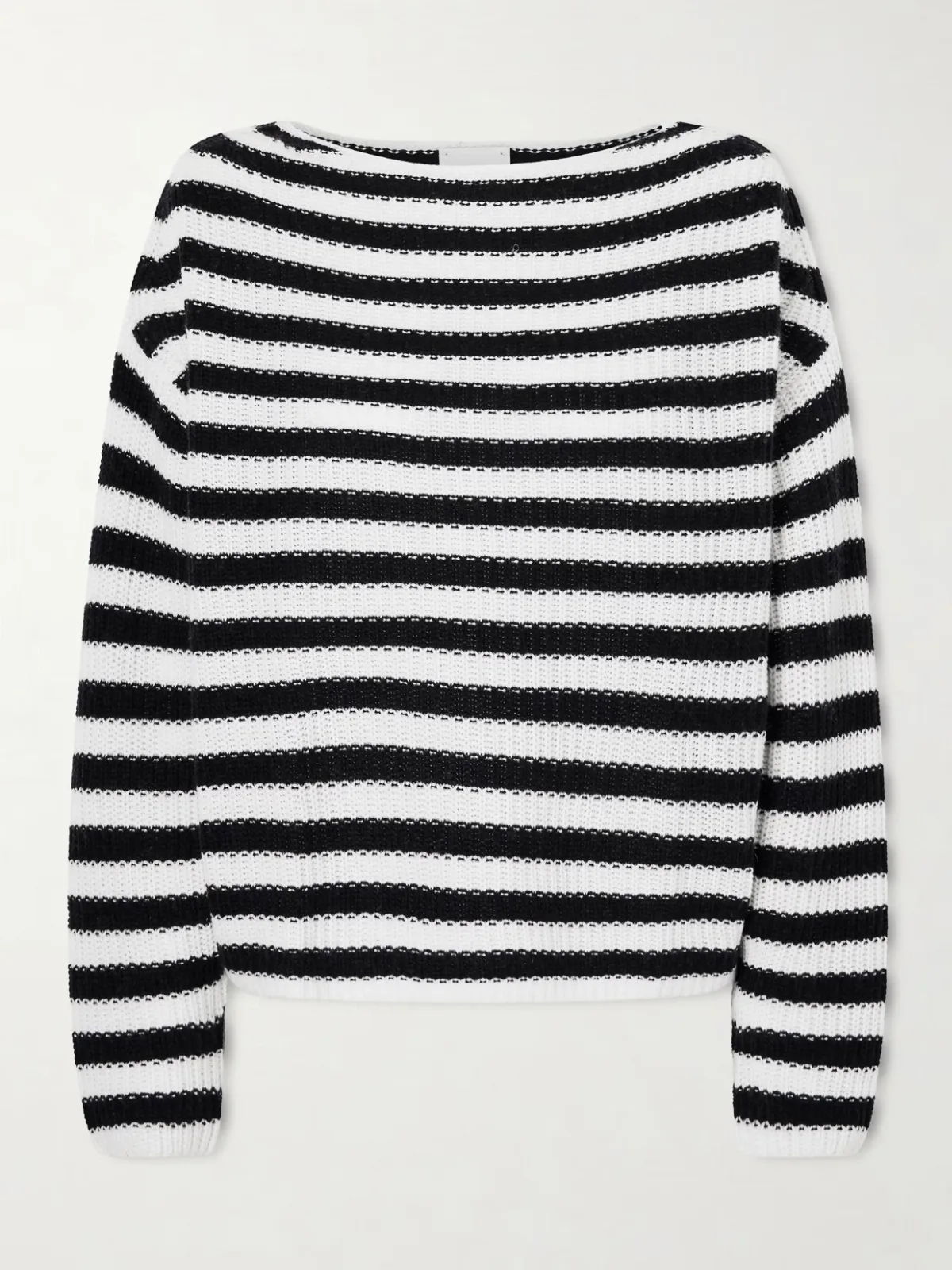 - Striped Cotton And Cashmere-blend Sweater -