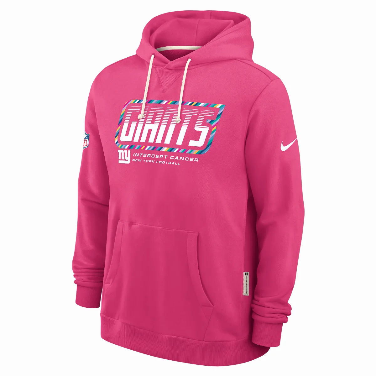 New York Giants Crucial Catch Sideline Standard Issue Dri-FIT NFL Pullover Hoodie by Nike