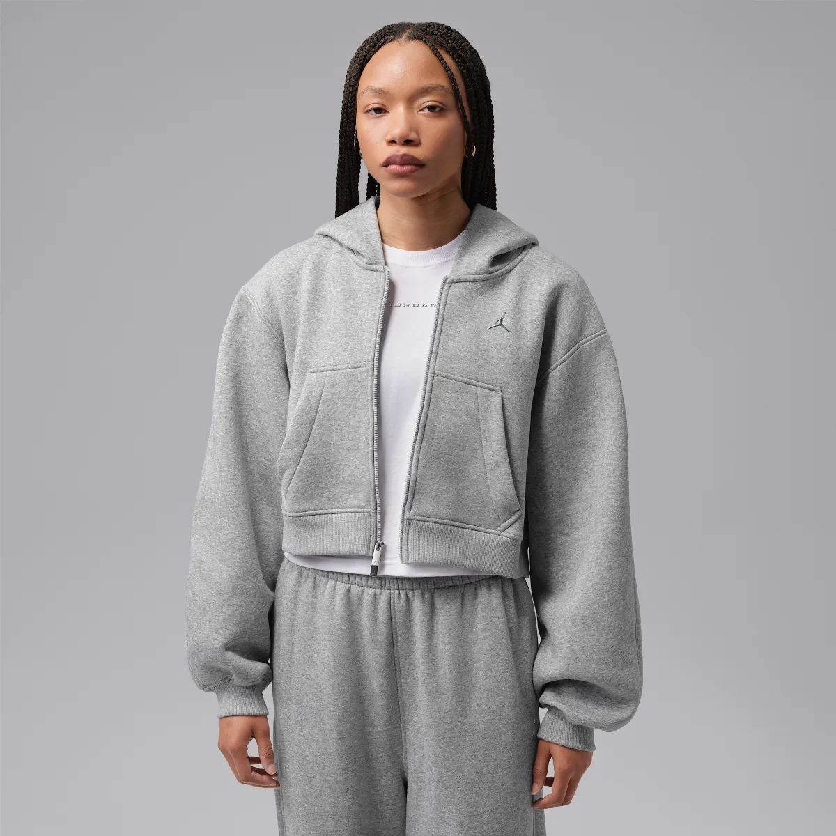 Jordan Brooklyn Cropped Full-Zip Hoodie by Jordan