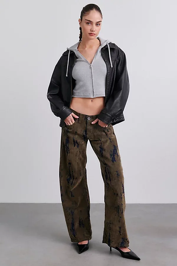 BDG Kayla Flocked Low-Rise Jeans by BDG