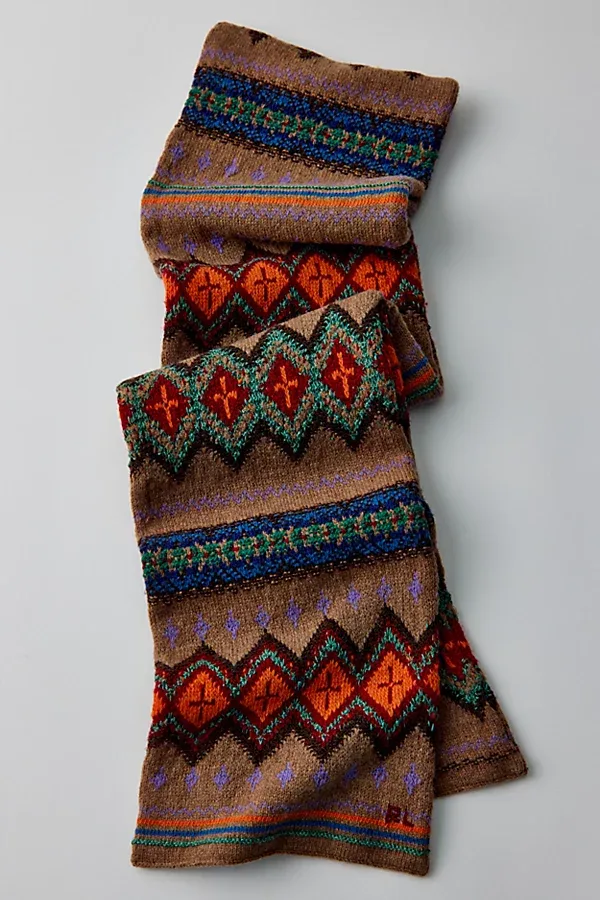 Polo Ralph Lauren Textured Geo Pattern Scarf by Polo Ralph Lauren