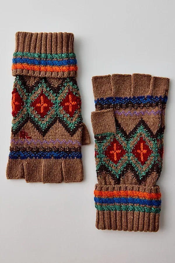 Polo Ralph Lauren Fair Isle Fingerless Gloves by Polo Ralph Lauren