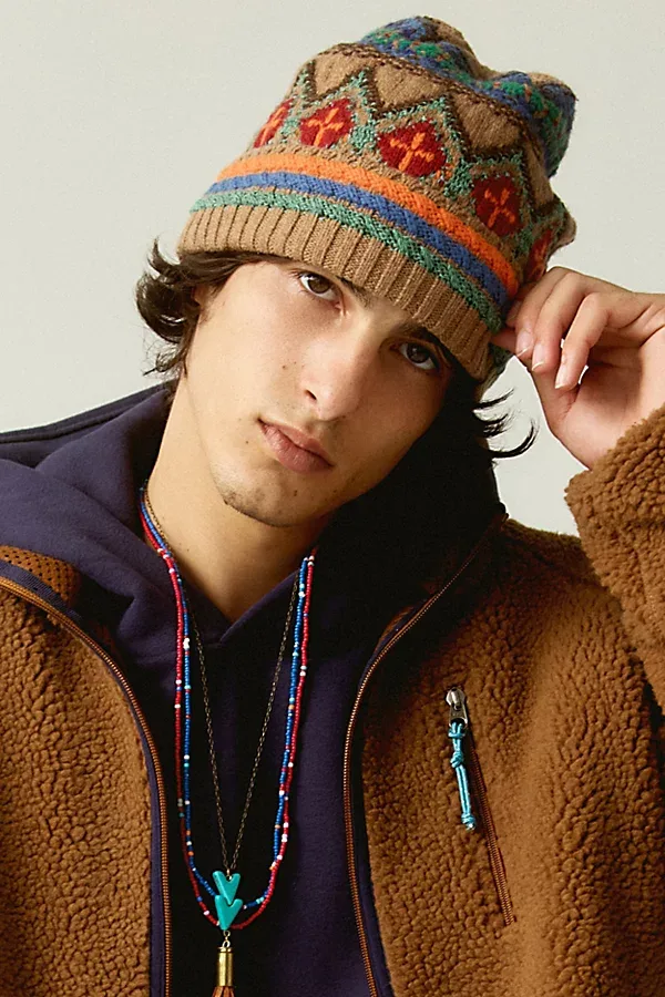 Polo Ralph Lauren Textured Geo Beanie by Polo Ralph Lauren