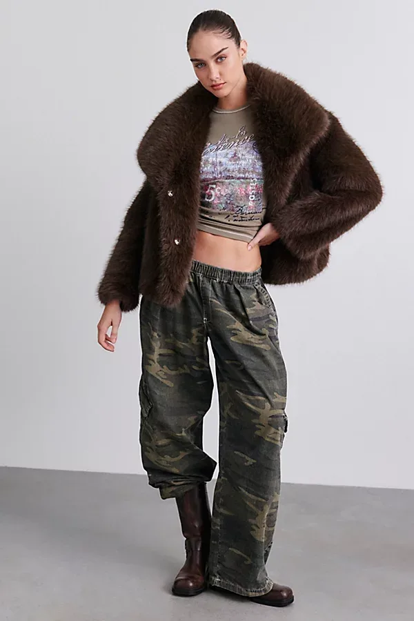 Azalea Wang Regina Faux Fur Jacket by Azalea Wang