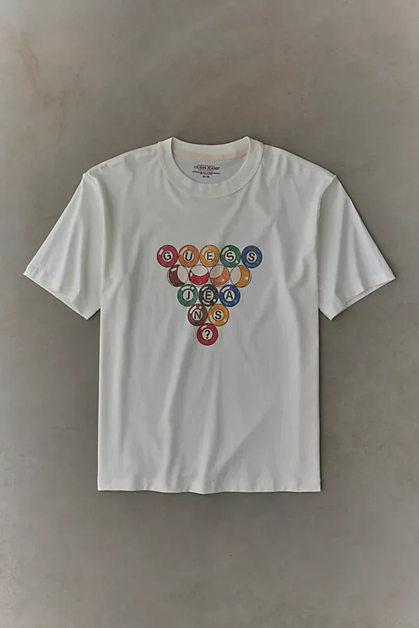 GUESS JEANS Pool Ball Graphic Oversized Tee by GUESS
