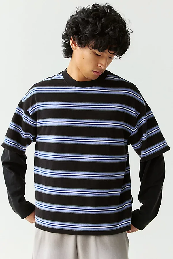 Iets Frans Stripe Pattern Double Layer Tee by iets frans...