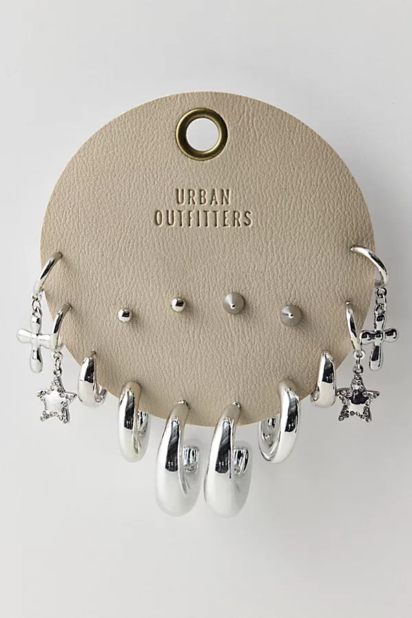 Elena Stars & Hoops Multi Earrings Set by Urban Outfitters