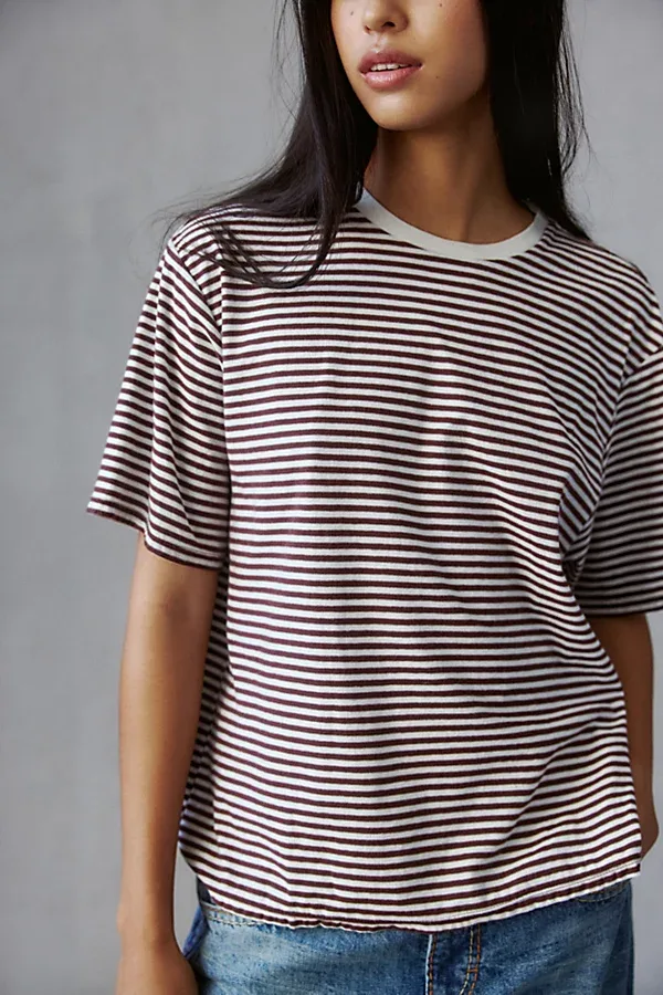 Boxy Short Sleeve Spill the Tee by BDG