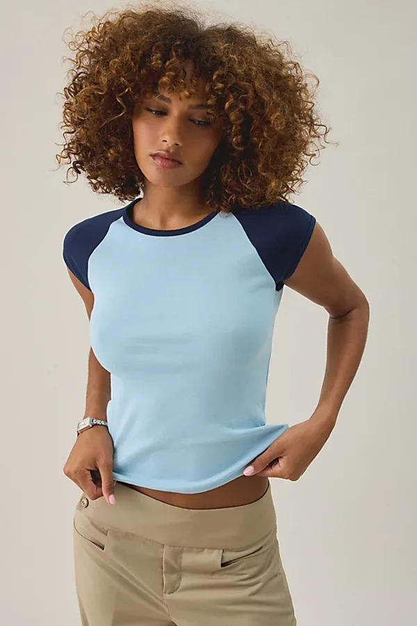 Most Loved Cotton Short Sleeve Raglan Tee by BDG