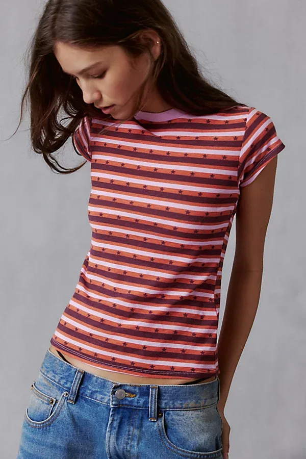 Printed Short Sleeve Spill the Tee by BDG