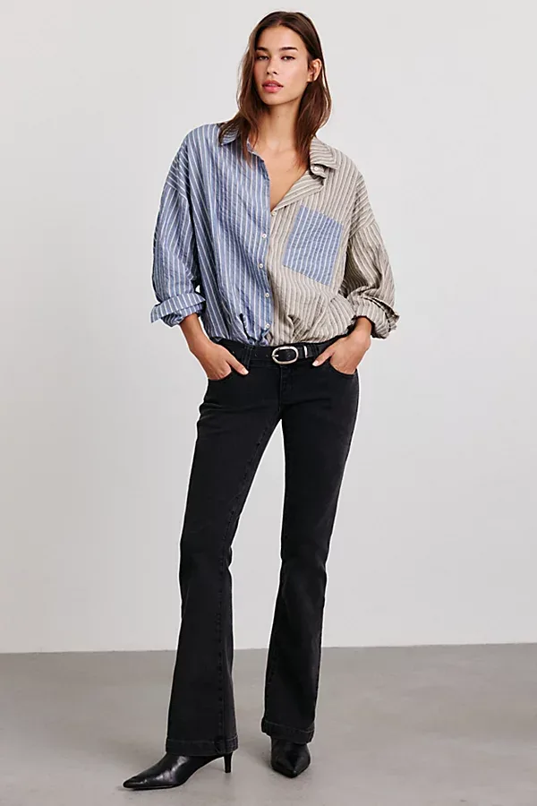00 Harper Super Low-Rise Kick Flare Jeans by Abrand Jeans