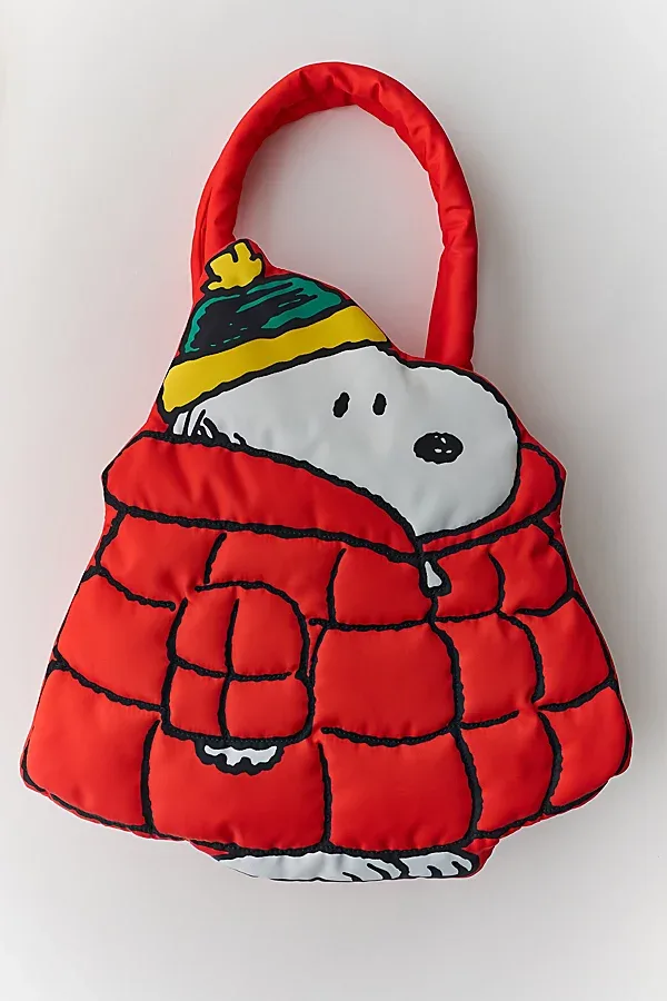 Whatever Makes You Happy x Peanuts Oversized Puffer Snoopy Padded Tote Bag by Whatever Makes You Happy