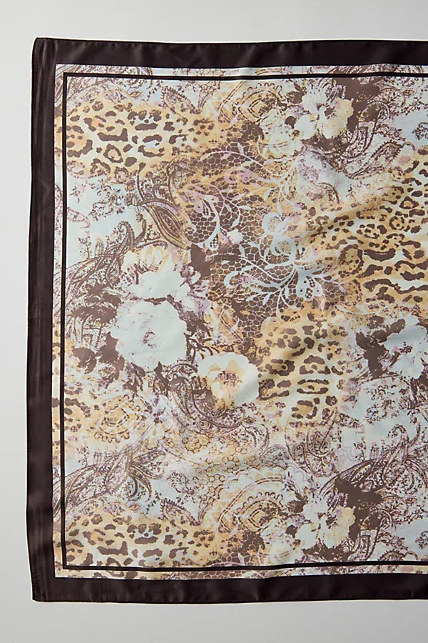 Mixed Animal Print Silky Scarf by Urban Outfitters