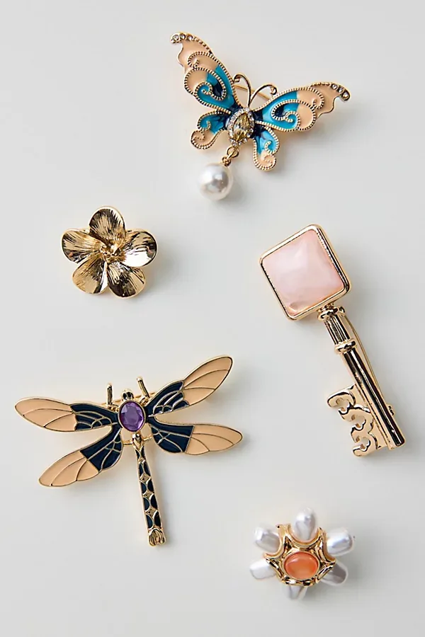 Dragonfly Brooch Set by Urban Outfitters