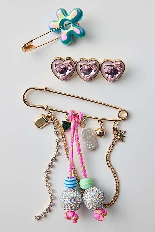 Astra Color Pop Brooch Set by Urban Outfitters