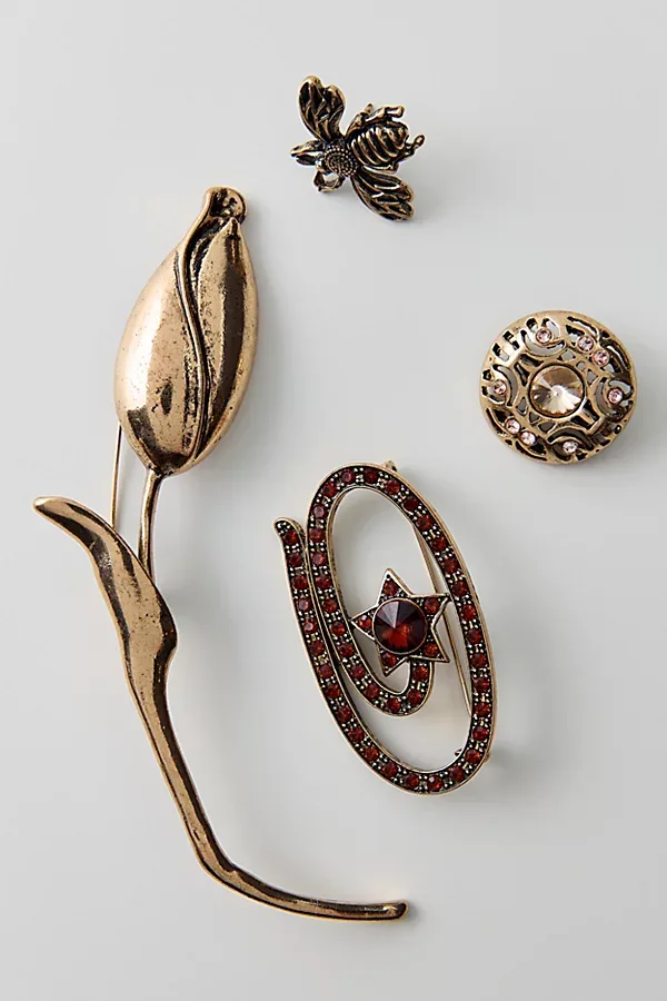 Tulip Dew Brooch Set by Urban Outfitters