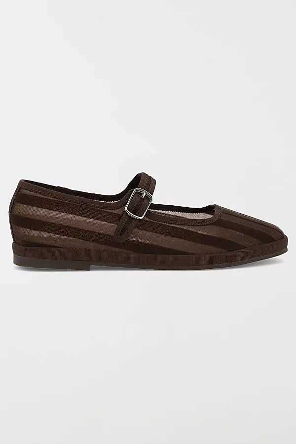 MIA Morocco Striped Mesh Mary Jane Flat by MIA Shoes