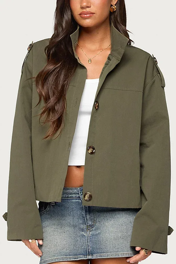 Beira Button Up Jacket by Edikted