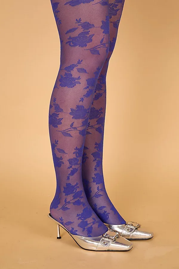 Intricate Floral Tights by Petit Moments