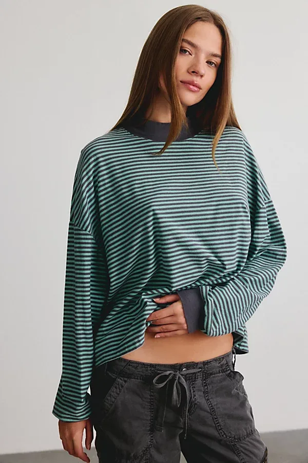 Mockneck Boxy Long Sleeve Spill the Tee