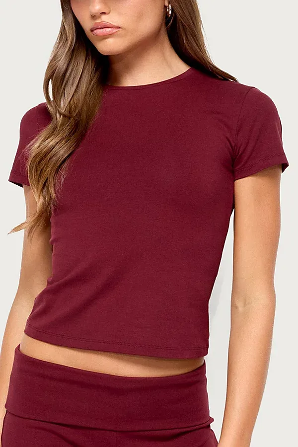 Marleaux Fitted T Shirt Top by Edikted