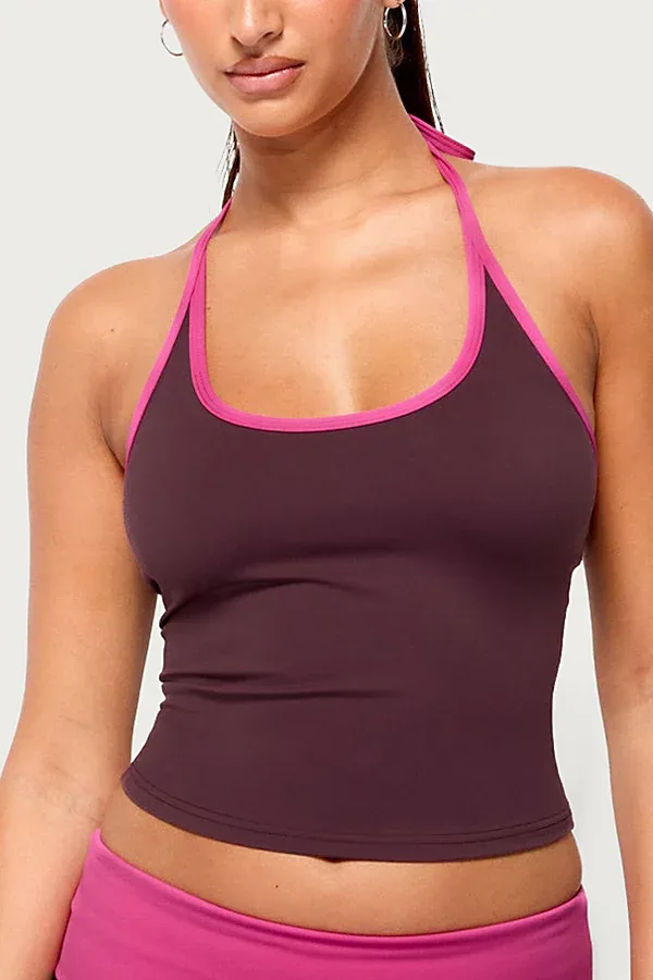 Dayna Contrast Halter Top by Edikted