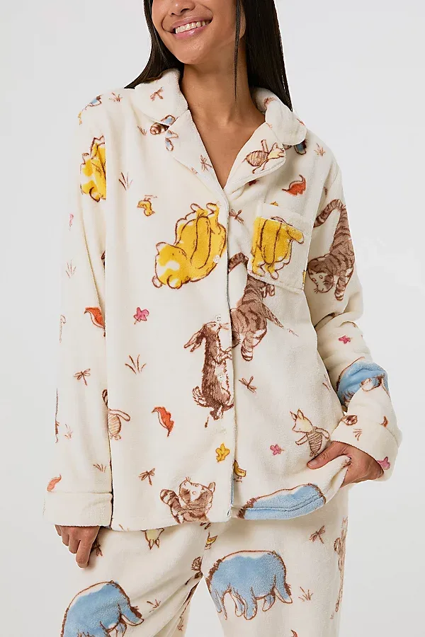 Disney Winnie the Pooh Fleece Pyjama Set Top by Skinnydip London
