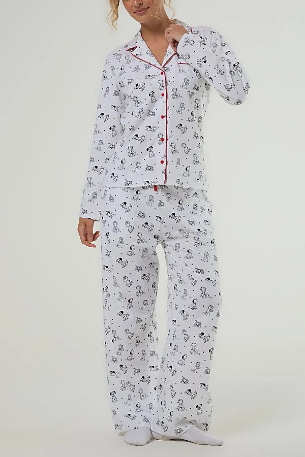 Disney 101 Dalmatians Pyjama Set with Scrunchie by Skinnydip London