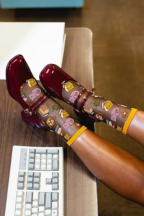 Book Lovers Sheer Sock by Sock Candy