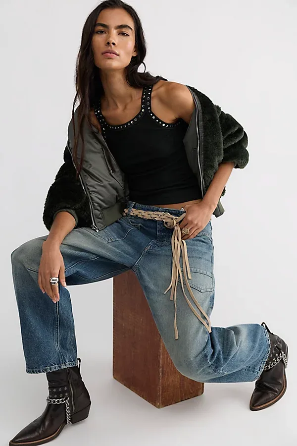 Multi Stud Ribbed Tank by Re/Done